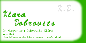 klara dobrovits business card